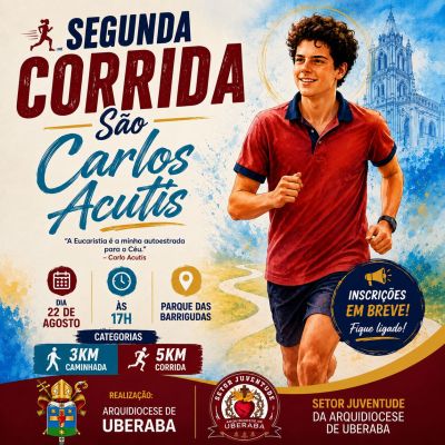 2ª Corrida São Carlo Acutis promove esporte, fé e solidariedade entre os jovens da Arquidiocese de Uberaba