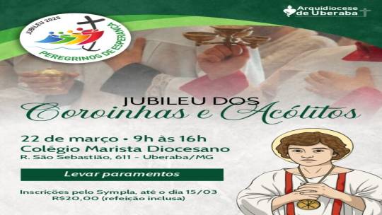 Arquidiocese de Uberaba prepara Jubileu dos Coroinhas e Acólitos
