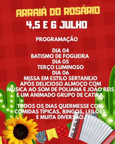 Arraiá do Rosário une fé e alegria em celebração comunitária