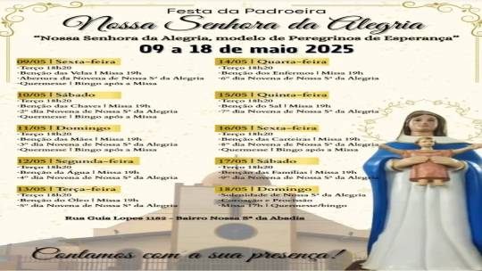 Festa da Padroeira Nossa Senhora da Alegria reúne fiéis em celebração de fé e esperança