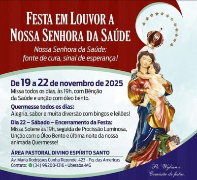 Festa de Nossa Senhora da Saúde oferece bênçãos e alegria ao Parque das Américas