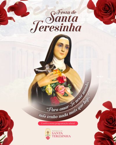 Festa de Santa Teresinha 2026 será celebrada com programação religiosa e social