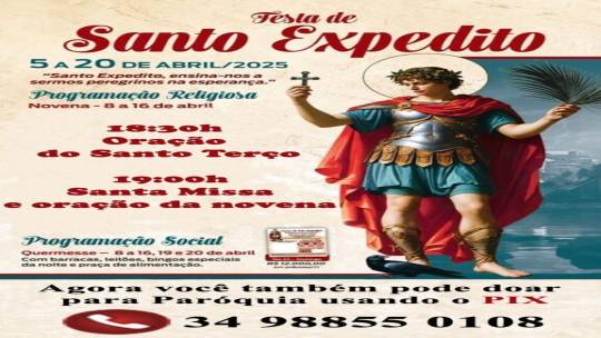 Festa de Santo Expedito une devoção e tradição em Uberaba