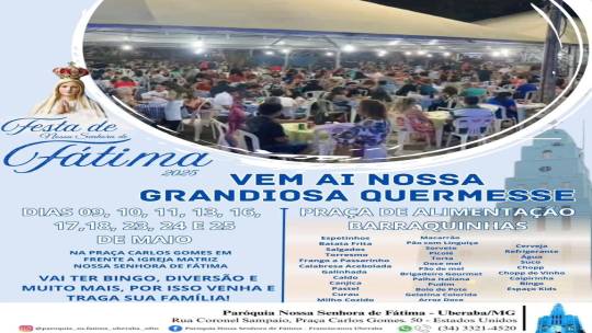 Festa em honra a Nossa Senhora de Fátima: fé, devoção e alegria
