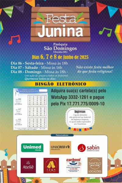 Festa Junina da Paróquia São Domingos une fé e solidariedade em Uberaba