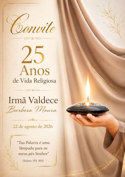Irmã Valdece Barbosa Moura celebra Jubileu de Prata da Vida Religiosa