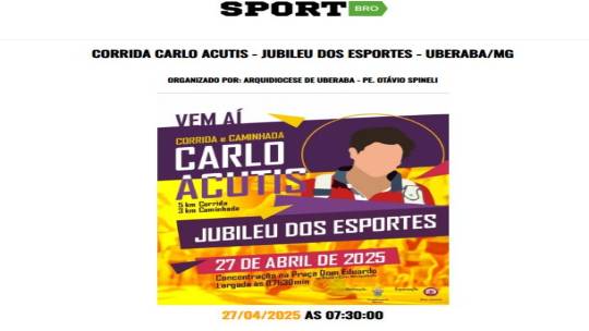 Jubileu dos Esportes: Corrida e Caminhada celebram fé e saúde
