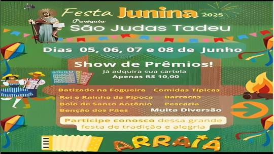 Junho tem Arraiá da Fé e da Tradição na Paróquia São Judas Tadeu