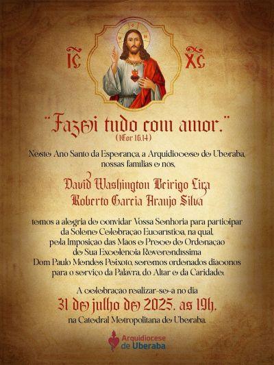 Ordenação diaconal marca Ano Santo em Uberaba