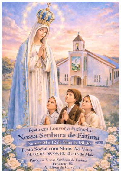 Paróquia de Fronteira celebra Nossa Senhora de Fátima com novena e programação festiva