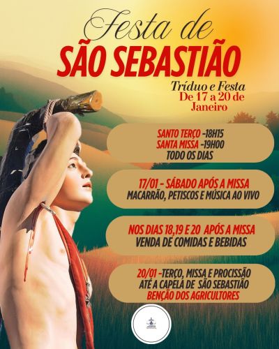 Paróquia Nossa Senhora Aparecida celebra Tríduo e Festa de São Sebastião