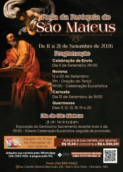 Paróquia São Mateus realiza festa em honra ao seu padroeiro