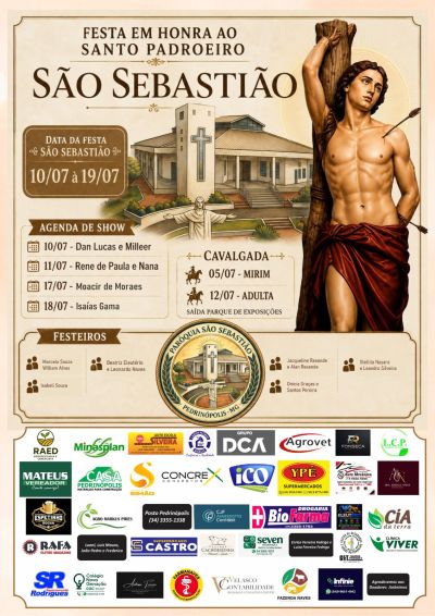 Paróquia São Sebastião, em Pedrinópolis, celebra a festa do padroeiro