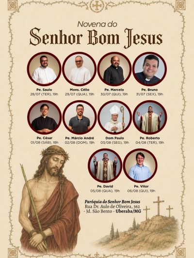 Paróquia Senhor Bom Jesus celebra novena em preparação para a festa do padroeiro