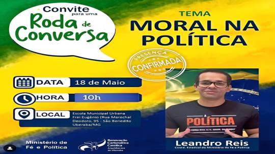 Renovação Carismática promove Roda de Conversa e discute moral na política