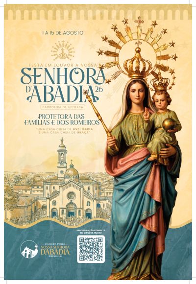 Santuário Basílica Nossa Senhora D'Abadia divulga programação da Festa em honra à Padroeira de Uberaba